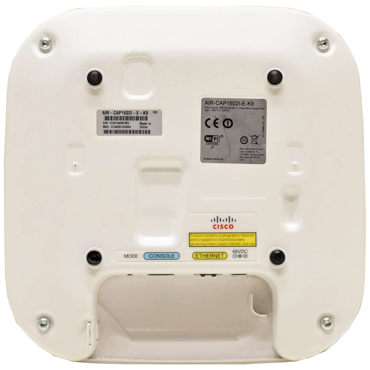 Cisco-AIR-CAP1602I-E-K9-Wireless-Access-Point-WiFi-003.jpg Cisco AIR-CAP1602I-E-K9 Wireless Access Point WiFi Dual-Band 802.11n