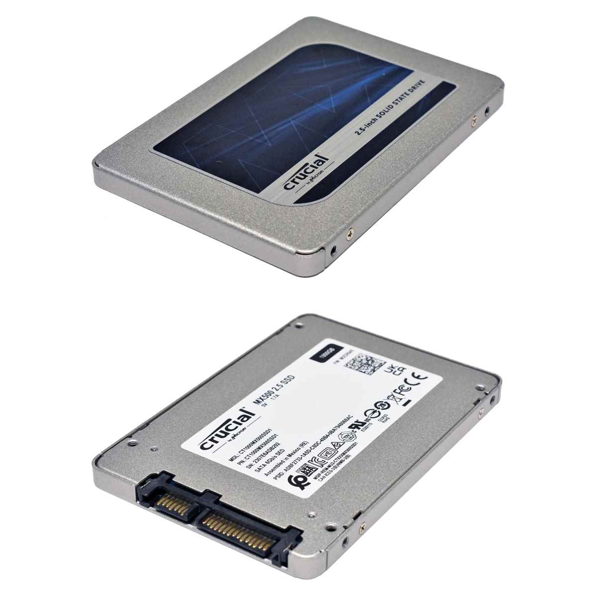Crucial MX500 1000GB 1TB 2.5 Zoll SATA 6Gb/s SSD 7mm 9,5mm CT1000MX500SSD1 Crucial MX200 500GB 2.5 Zoll SATA 6Gb/s SSD 7mm 9,5mm CT500MX200SSD1