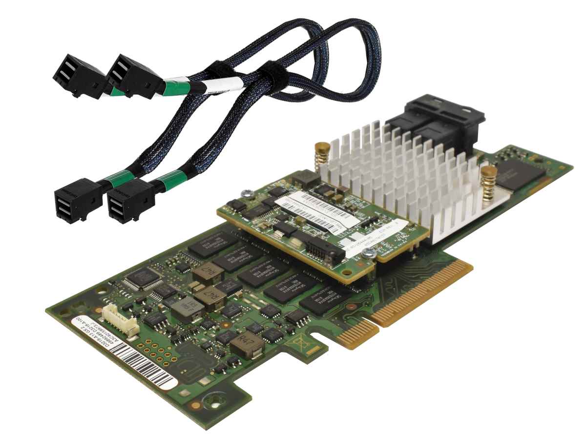 Fujitsu D3216-A13 GS2 LSI MR 9361-8i 12Gb PCle x8 RAID Controller + MR LSICVM02 + 2x SAS Kabel ohne Bracket