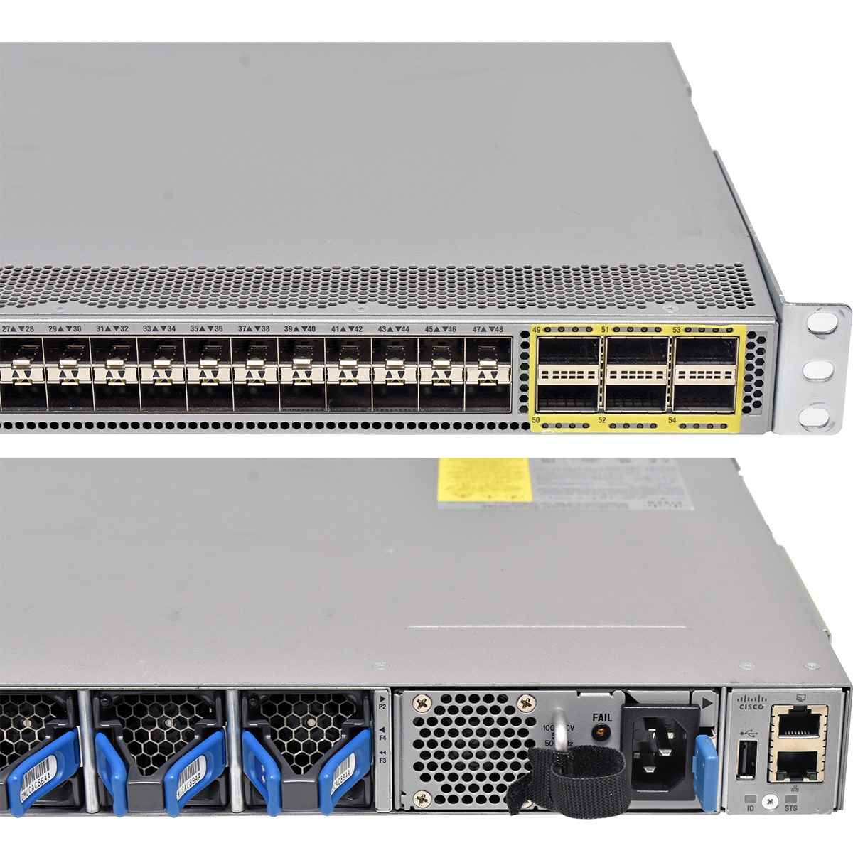 Cisco Nexus N3K-C3172PQ-10GE 68-5300-01 48-Port SFP+ 10 GE Switch 6x 40G QSFP+ Rack Ears Cisco Nexus N3K-C3172PQ-XL 68-5949-01 48-Port SFP+ 10 GE Switch 6x 40G QSFP+