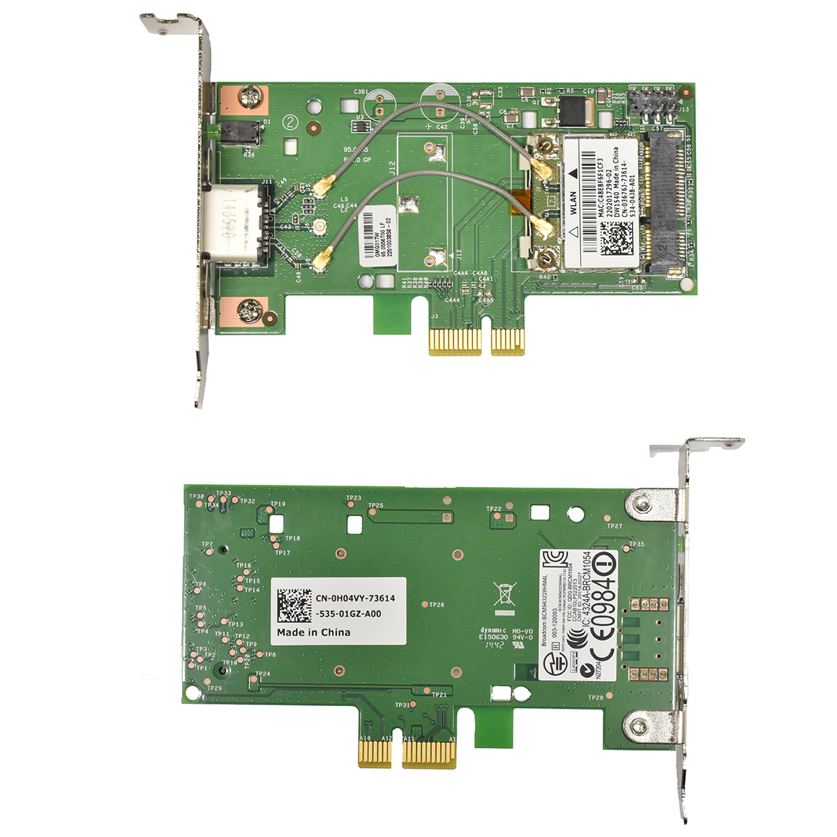 Dell Broadcom CN-0H04VY BCM943228HM4L PCI Wireless Adapter Card 0H04VY LP Dell Broadcom CN-0H04VY BCM943228HM4L PCI Wireless Adapter Card 0H04VY LP