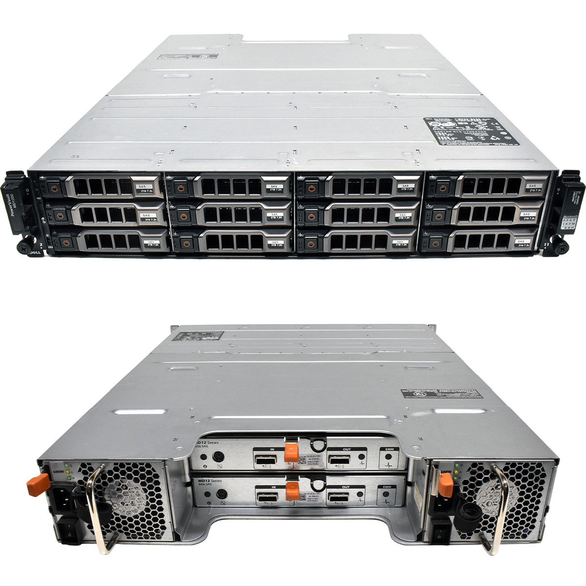 Dell PowerVault MD1200 2U 2x E01M001 6Gbps 2x 600W PS 31TB SAS 12xBay 3.5 LFF Dell PowerVault MD1200 2U 2x E01M001 6Gbps 2x 600W PS 31TB SAS 12xBay 3.5 LFF