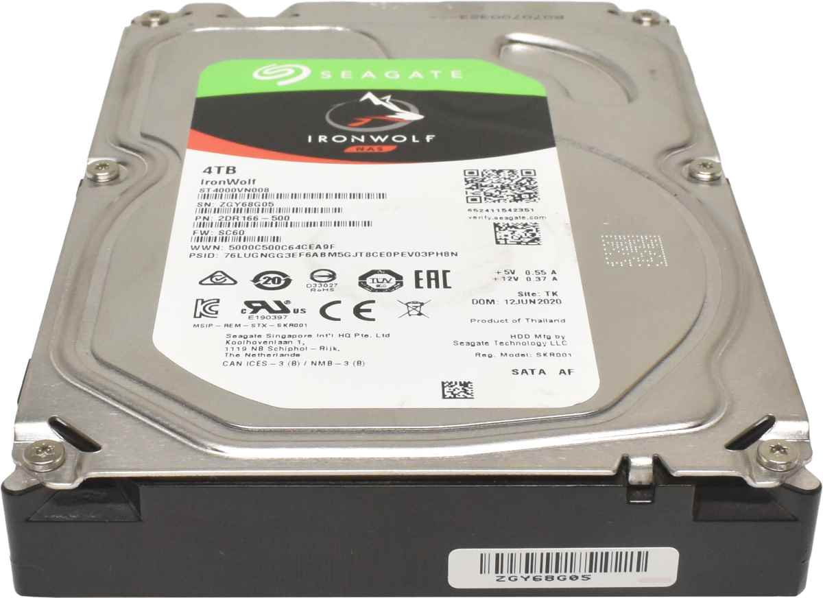 Seagate IronWolf NAS HDD Festplatte 4TB 3.5" 7,2K SATA 6G HDD ST4000VN008 Seagate IronWolf NAS HDD Festplatte 4TB 3.5" 7,2K SATA 6G HDD ST4000VN008