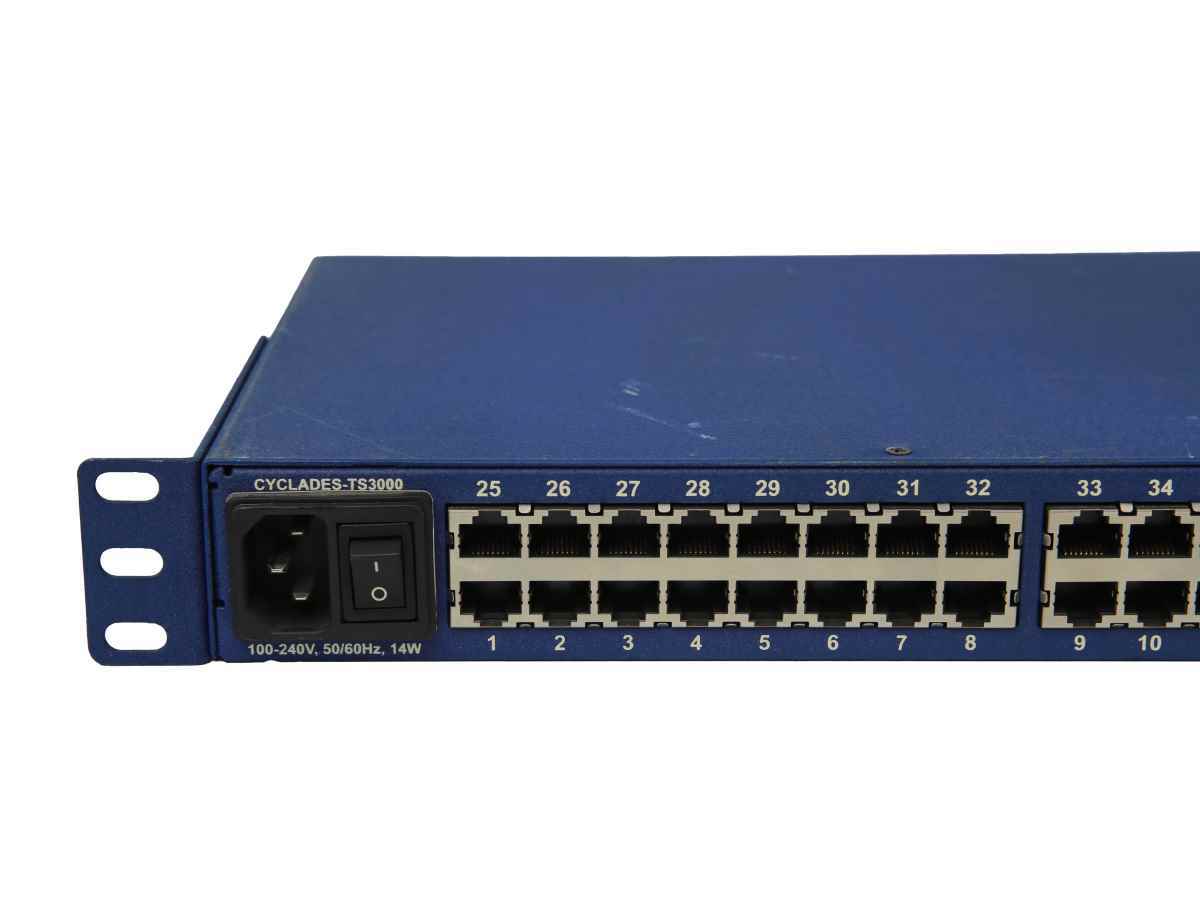 Cyclades-TS3000 48-Port RJ-45 RS-232 KVM Switch +Rack Ears