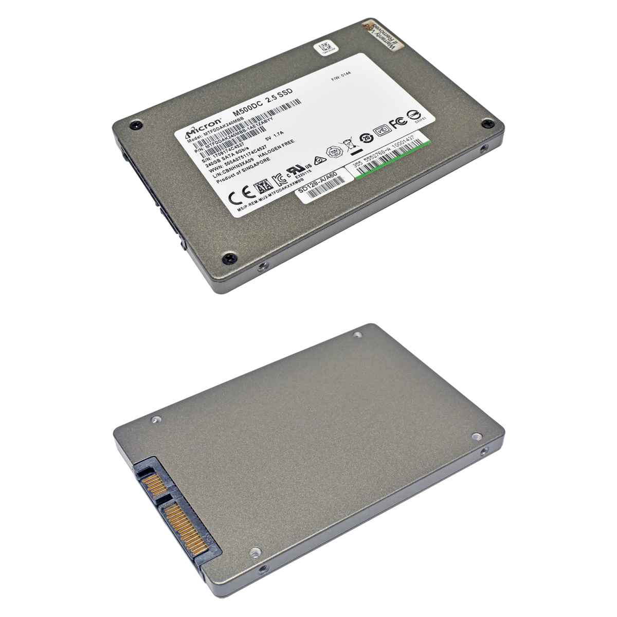 Micron M500DC 240GB SATA 6Gb 2.5“ SSD MTFDDAK240MBB Micron M500DC 240GB SATA 6Gb 2.5“ SSD MTFDDAK240MBB