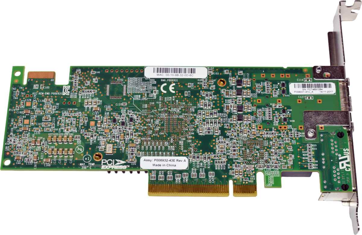 IBM Emulex 2CC0 00E3505 P006932-43E 4-Port (2x10G SFP+/2x GE RJ-45) PCIe x8 Server Adapter for Power 8 IBM Emulex 2CC0 00E3505 P006932-43E 4-Port (2x10G SFP+/2x GE RJ-45) PCIe x8 Server Adapter for Power 8
