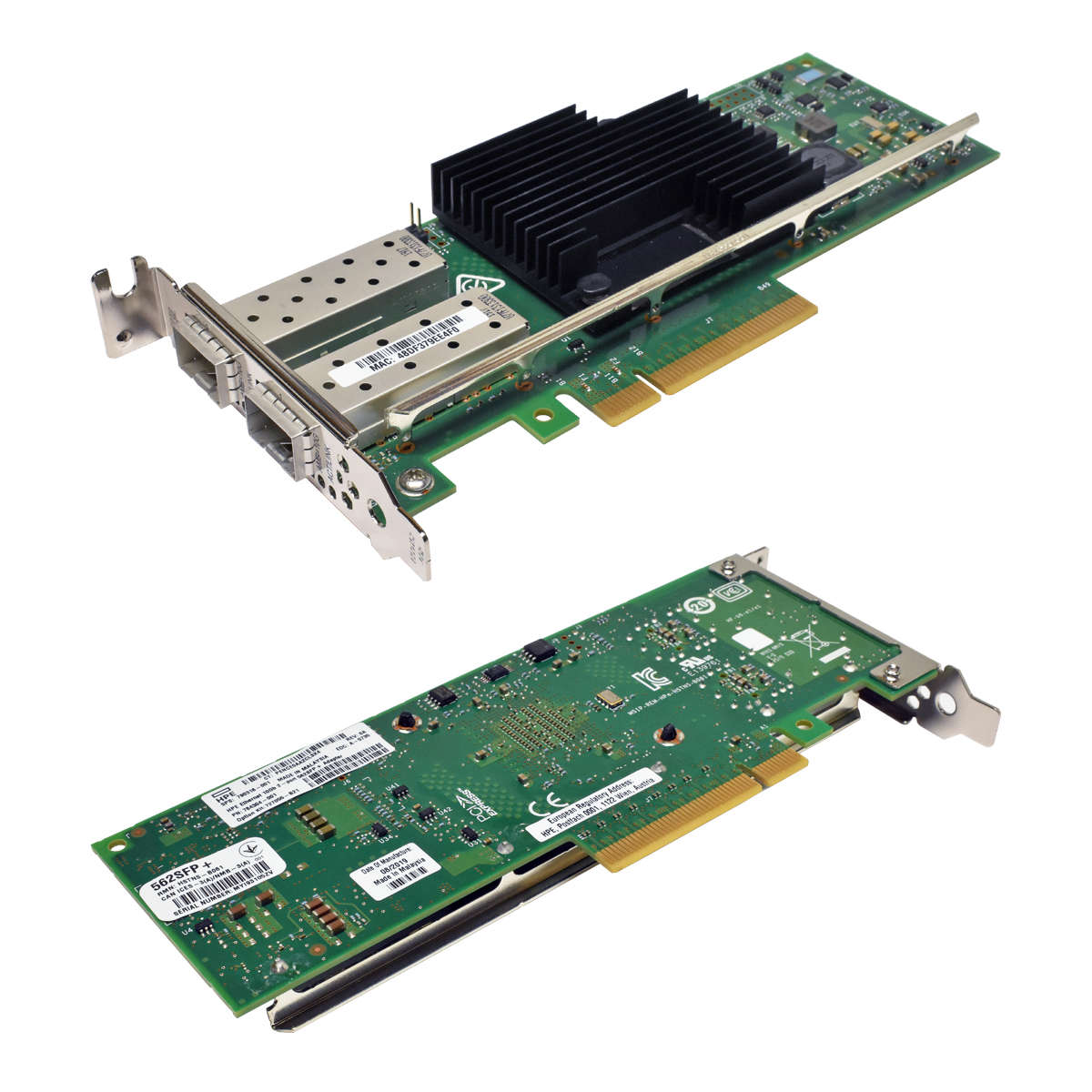 HP-562SFP-Dual-Port-10G-FC-PCIex8-784304-001-79031-001.jpg HP 562SFP+ Dual-Port 10G FC PCIex8 784304-001 790316-001 Network Adapter LP