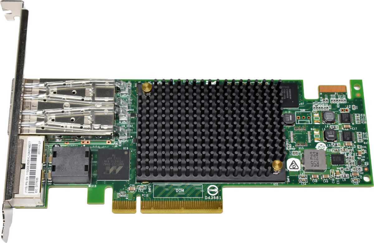 IBM Emulex 2CC0 00E3505 P006932-43E 4-Port (2x10G SFP+/2x GE RJ-45) PCIe x8 Server Adapter for Power 8