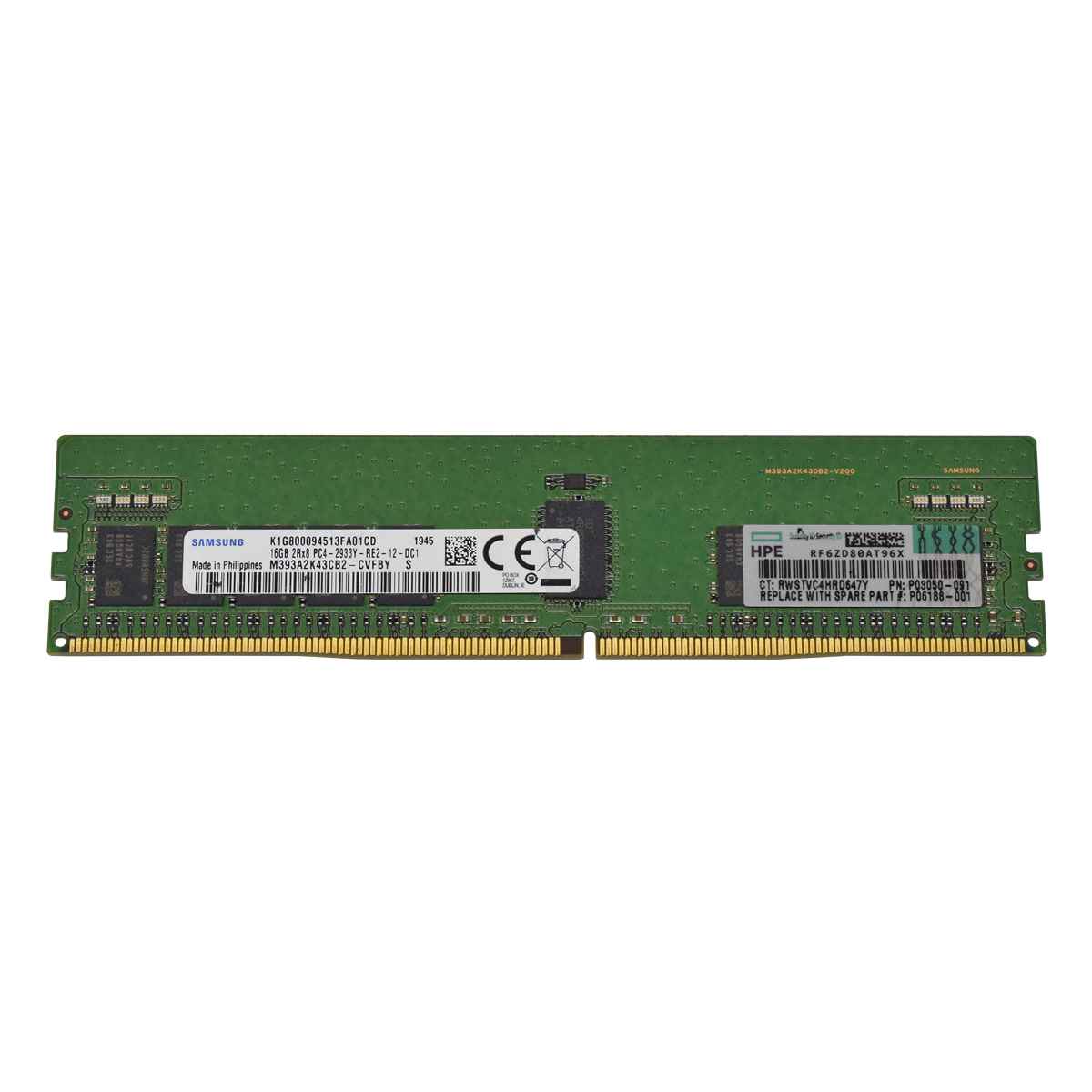 HP Samsung 16GB 2Rx8 PC4-2933Y DDR4 RAM M393A2K43CB2-CVF P03050-091 HP Samsung 16GB 2Rx8 PC4-2933Y DDR4 RAM M393A2K43CB2-CVF P03050-091