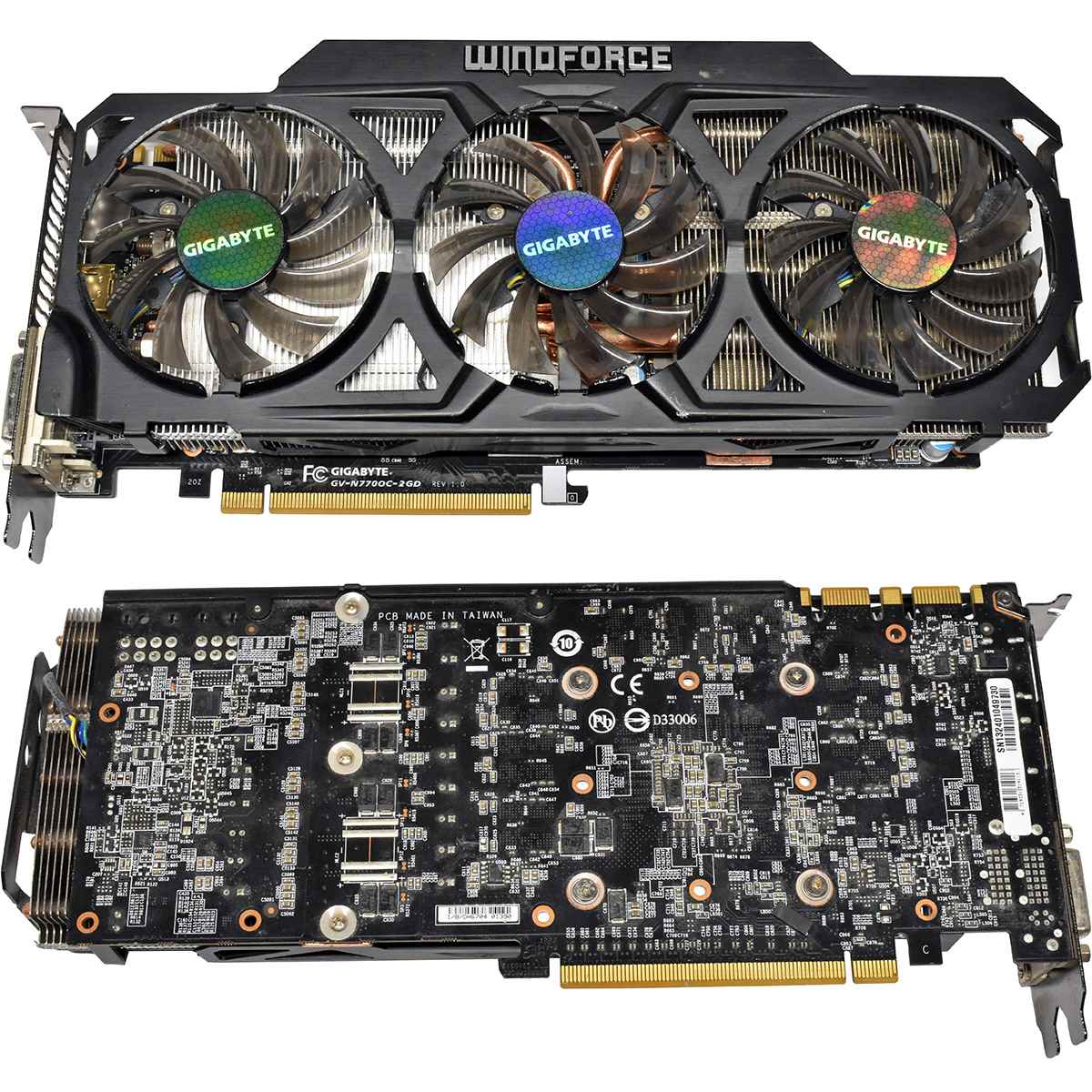 Gigabyte Windforce NVIDIA GeForce GTX770 Graphics Card GV-N770OC-2GD GK104 2GB GDDR5 PCIe 3.0 x16