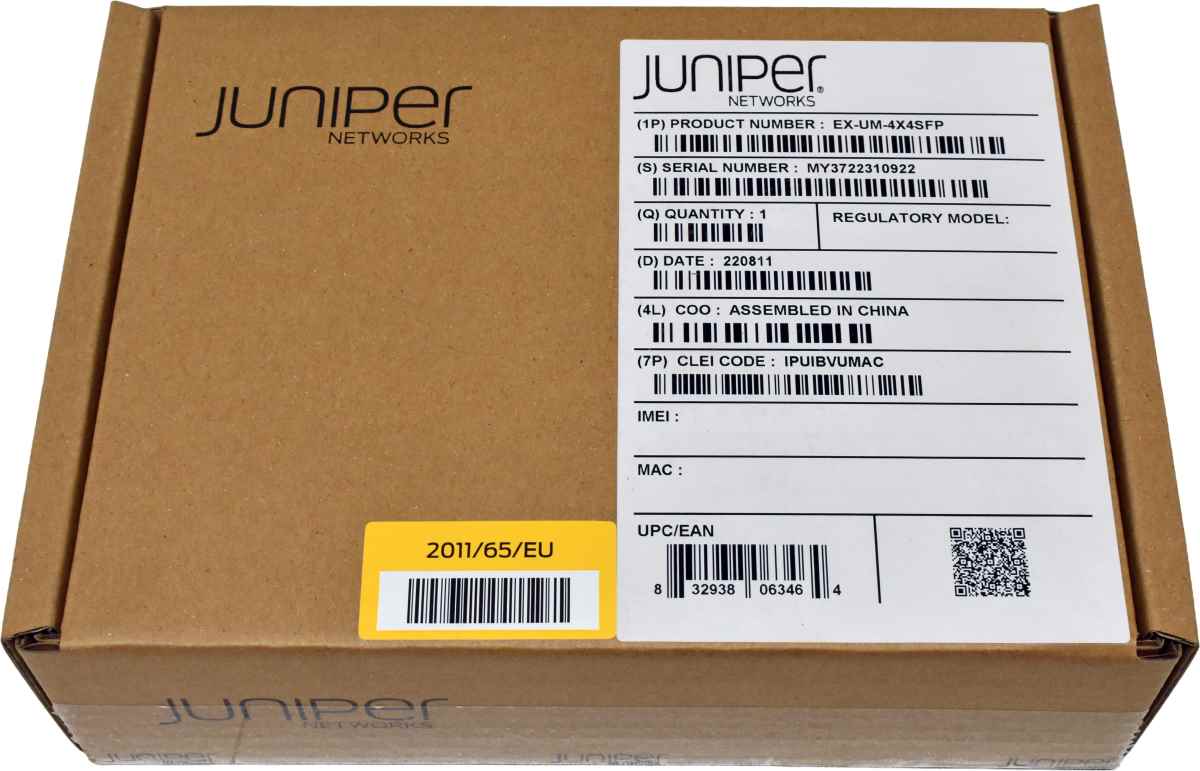 Juniper EX-UM-4X4SFP 10GE SFP+ Uplink Module for EX4300 NEW NEU Juniper EX-UM-4X4SFP 10GE SFP+ Uplink Module for EX4300 NEW NEU