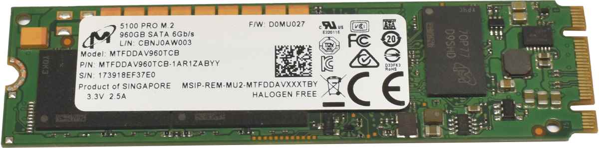 Micron 5100 PRO 960GB 6G SATA SSD M.2 2280 MTFDDAV960TCB
