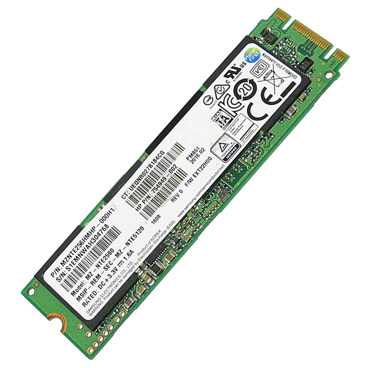 HP Samsung MZ-NTE2560 Solid State Drive (SSD) 256 GB M.2 2280 SATA 754949-002 HP Samsung MZ-NTE2560 Solid State Drive (SSD) 256 GB M.2 2280 SATA 754949-002