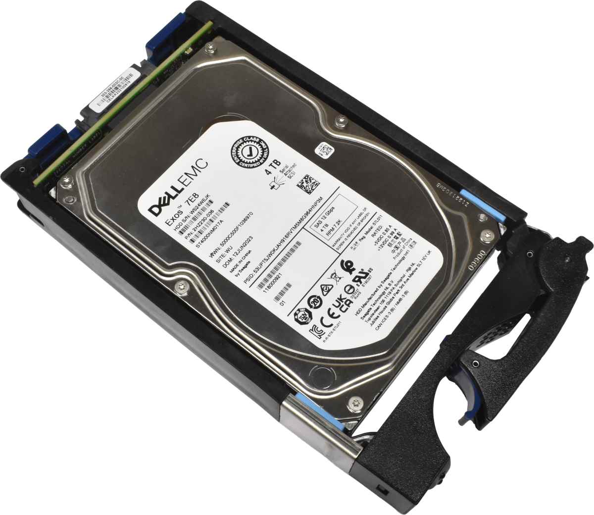 Dell EMC 4TB 3.5" 12G 7.2K SAS HDD Festplatte ST4000NM017A 2HZ230-036 mit Rahmen