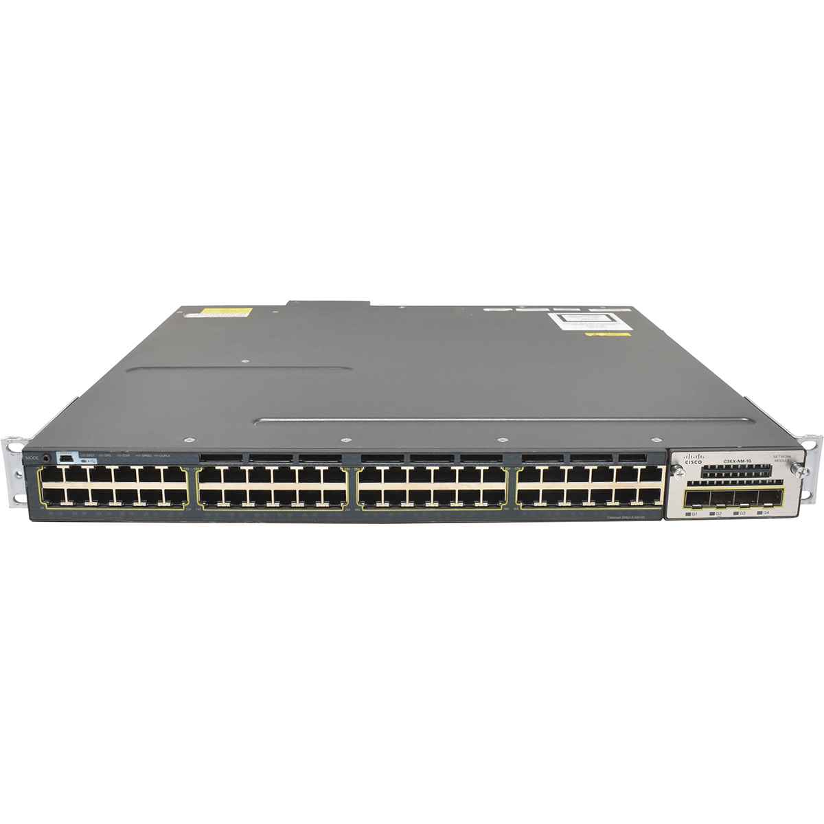 Cisco WS-C3560X-48T-S 48-Port RJ-45 GE Switch 1x PSU + C3KX-NM-1G Rack Ears Cisco WS-C3560X-48T-S 48-Port RJ-45 GE Switch 1x PSU + C3KX-NM-1G Rack Ears