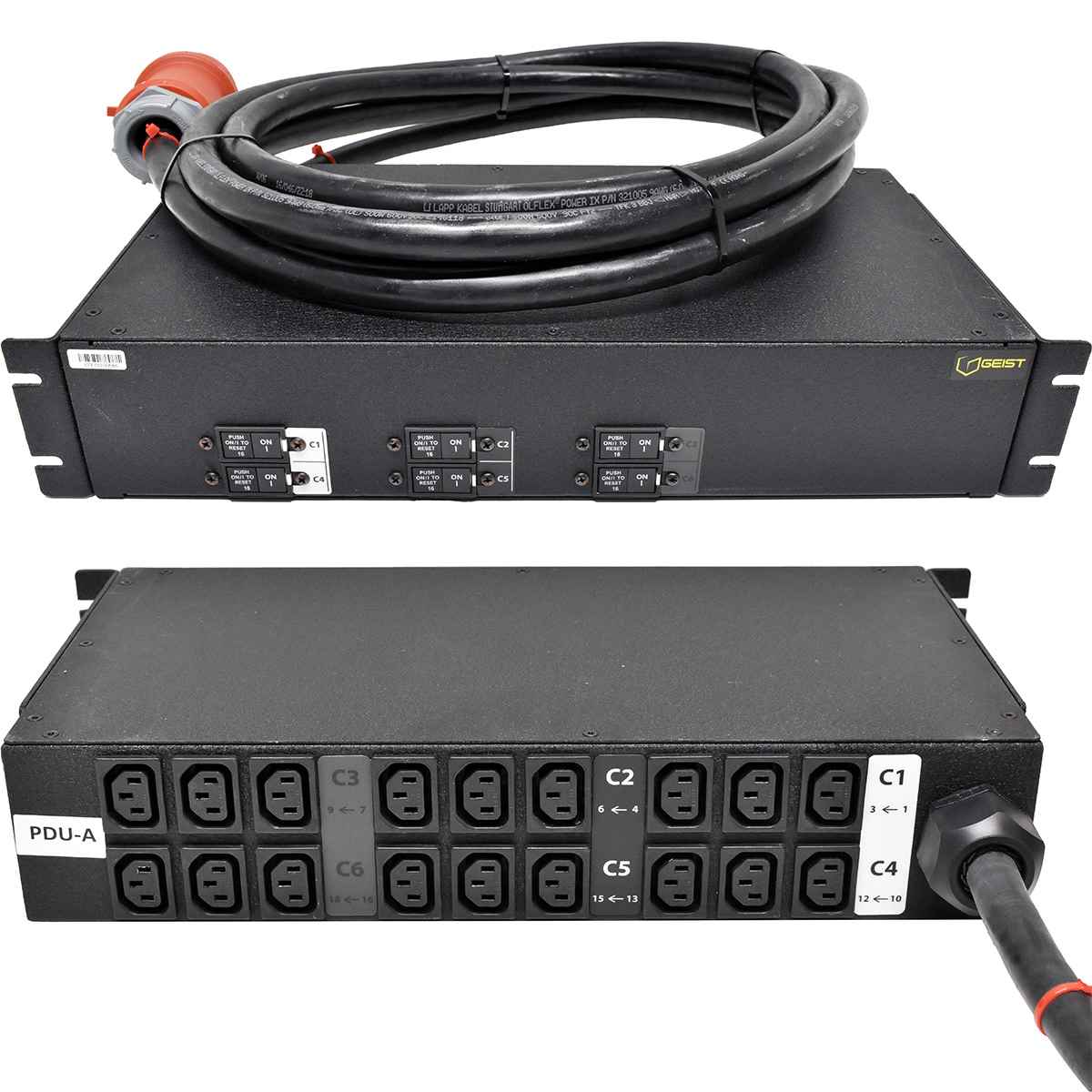 Geist MU3309 U2YR183-153C13PS56 18 x C13 32A PDU Geist MU3305 U2YR183-103C13PS56 18 x C13 32A PDU