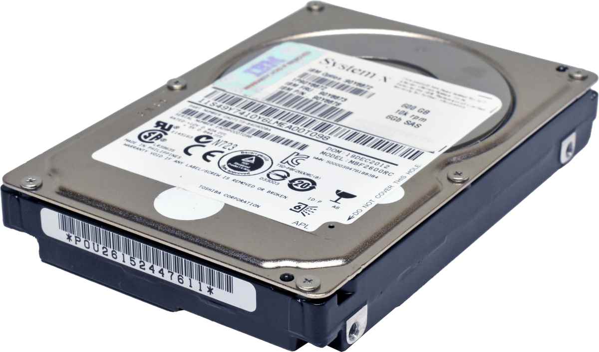 IBM Toshiba 600GB 2.5" 10K 6G SAS HDD Festplatte MBF2600RC 90Y8876 Server Storage