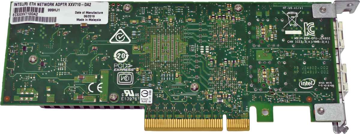 Intel XXV710-DA2 Dual-Port 10/25 SFP28 PCIe 3.0 x8 Ethernet-Adapter LP