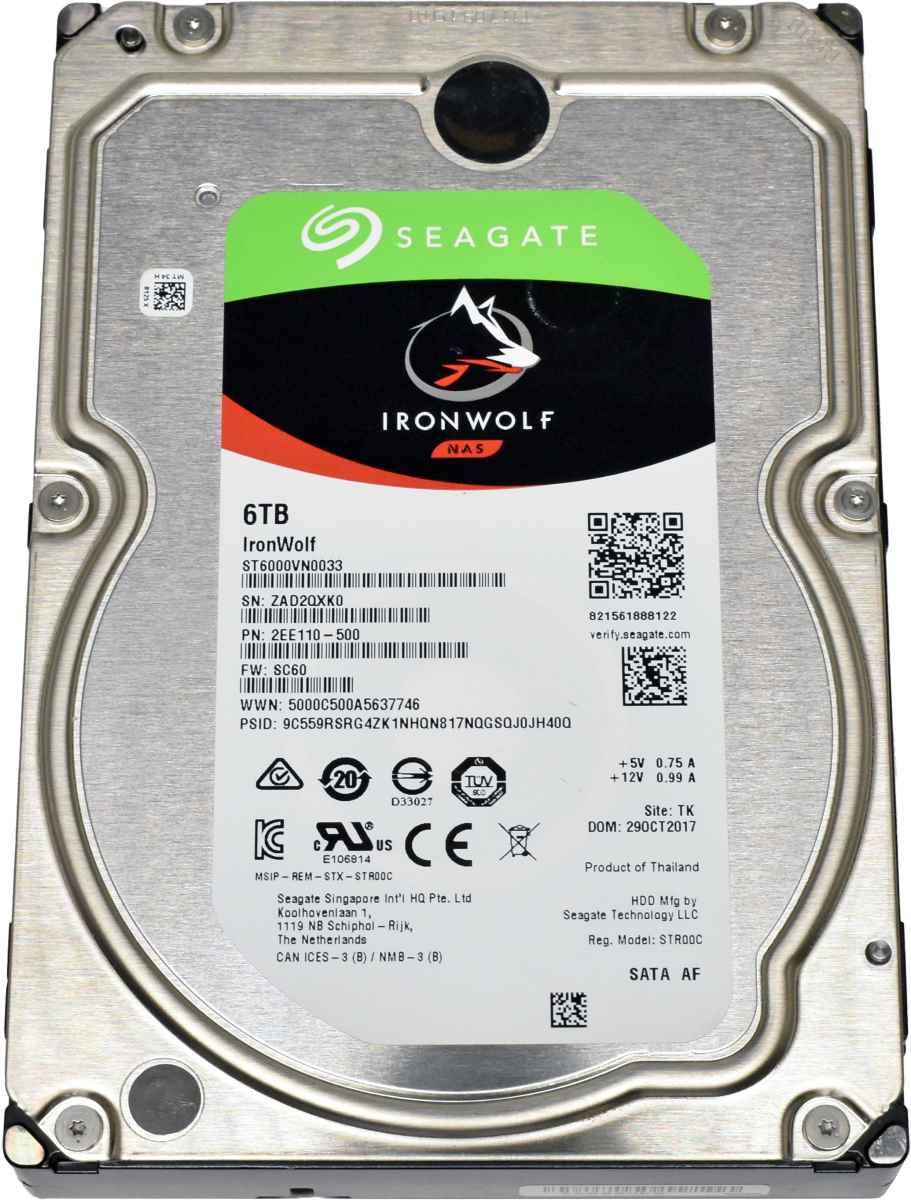 Seagate IronWolf 6TB 7.2K SATA III HDD ST6000VN0041