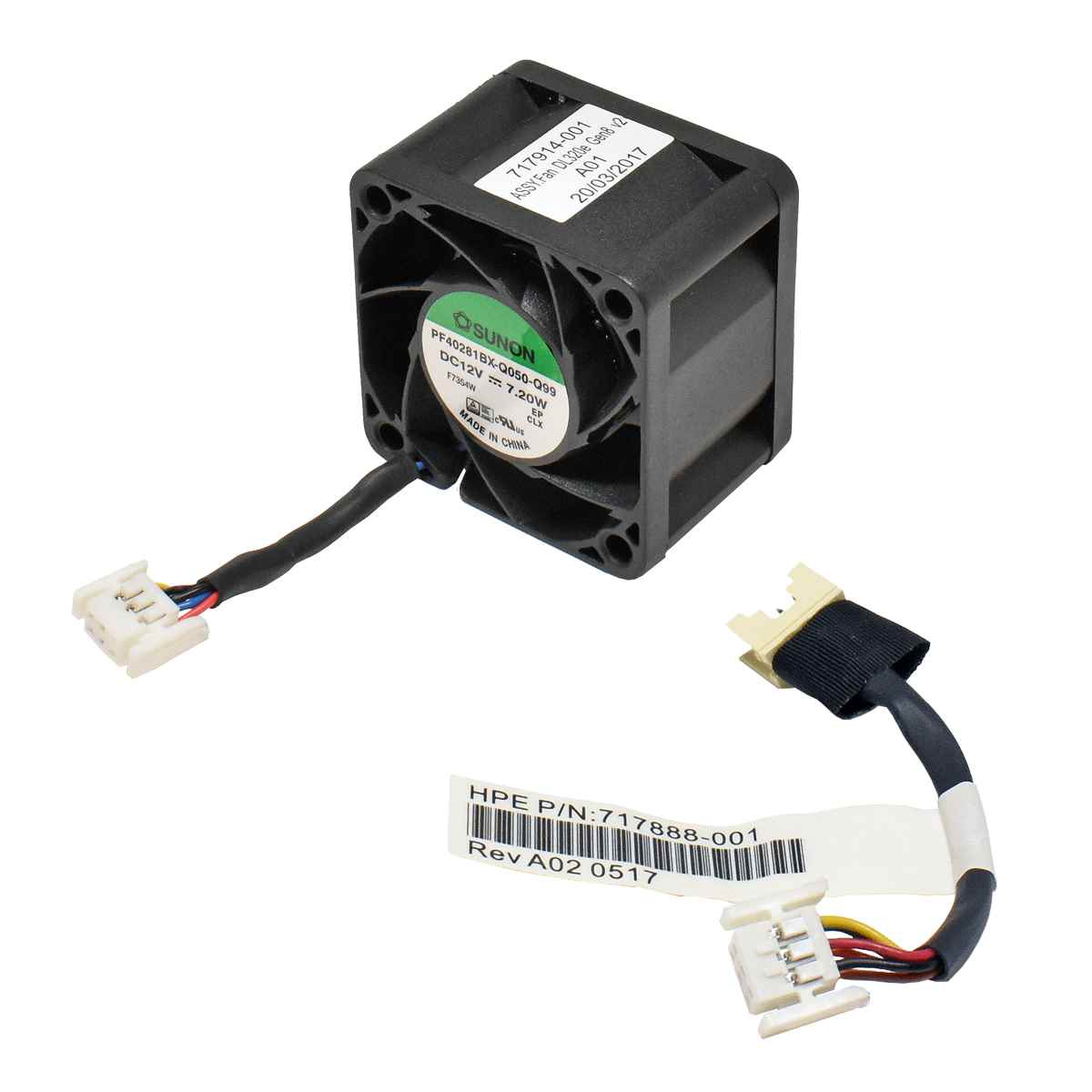 HP Sunon Fan Lüftermodul 717914-001 + Kabel 717888-001 für DL320E Gen8 Gen9 HP Sunon Fan Lüftermodul 717914-001 + Kabel 717888-001 für DL320E Gen8 Gen9