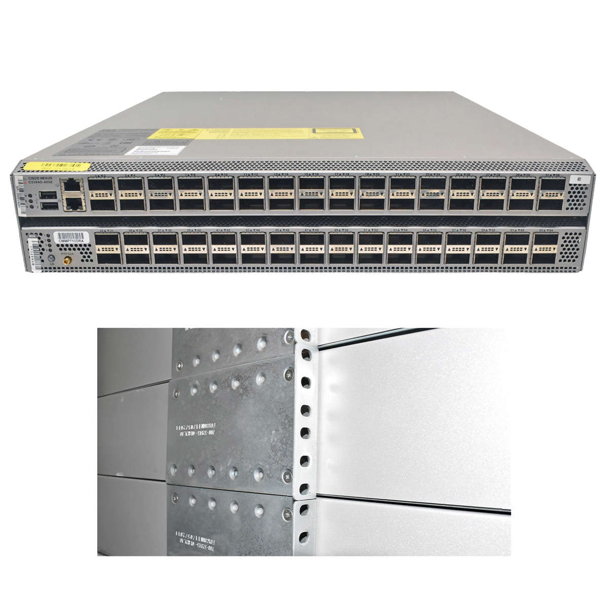 Cisco Nexus N3K-C3164Q-40GE 64-Port 40G QSFP+ 2U Ethernet Switch +Rack Ears