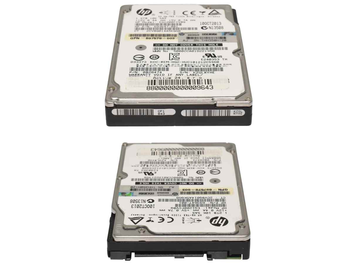 HP 1.2TB 2.5" 6G 10K SAS HDD Festplatte EG1200FCVBQ 693647-001 0B28474 HP 1.2TB 2.5" 6G 10K SAS HDD Festplatte EG1200FCVBQ 693647-001 0B28474