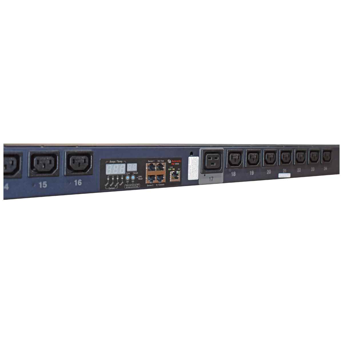 Avocent PDU PM3003V 32A/220-240VAC 50-60Hz 3x C19 21x C13 520-581-501 Avocent PDU PM3003V 32A/220-240VAC 50-60Hz 3x C19 21x C13 520-581-501