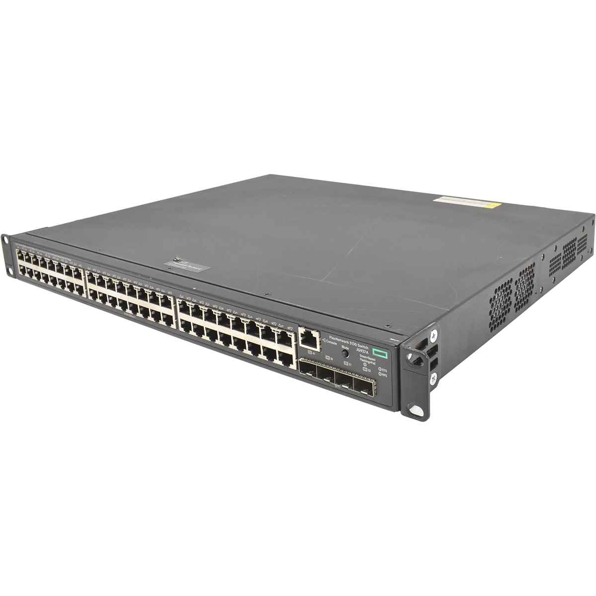 HP FlexNetwork 5130 JG937A 48-Port RJ-45 PoE+ GE Switch 4x SFP+ 10GB Rack Ears