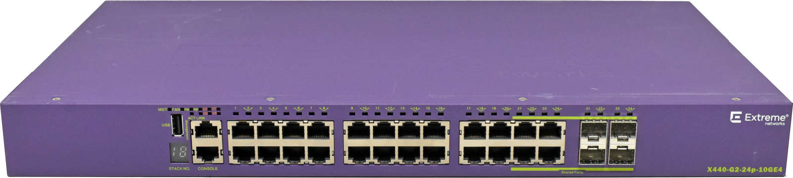 Extreme-Summit-X440-G2-24p-10GE4-24-Port-PoE-GE-Sw-001.jpg Extreme Summit X440-G2-24p-10GE4 24-Port PoE+ GE Switch 4+4 SFP/SFP+