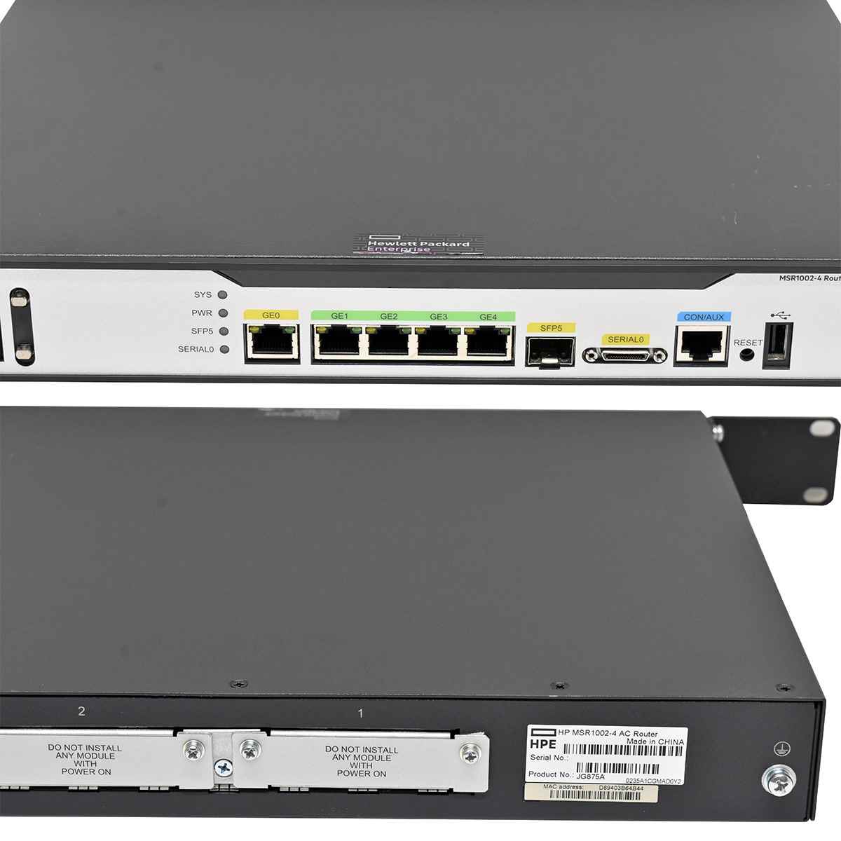 HP MSR1002-4 AC FlexNetwork Router JG875A HP MSR1002-4 AC FlexNetwork Router JG875A