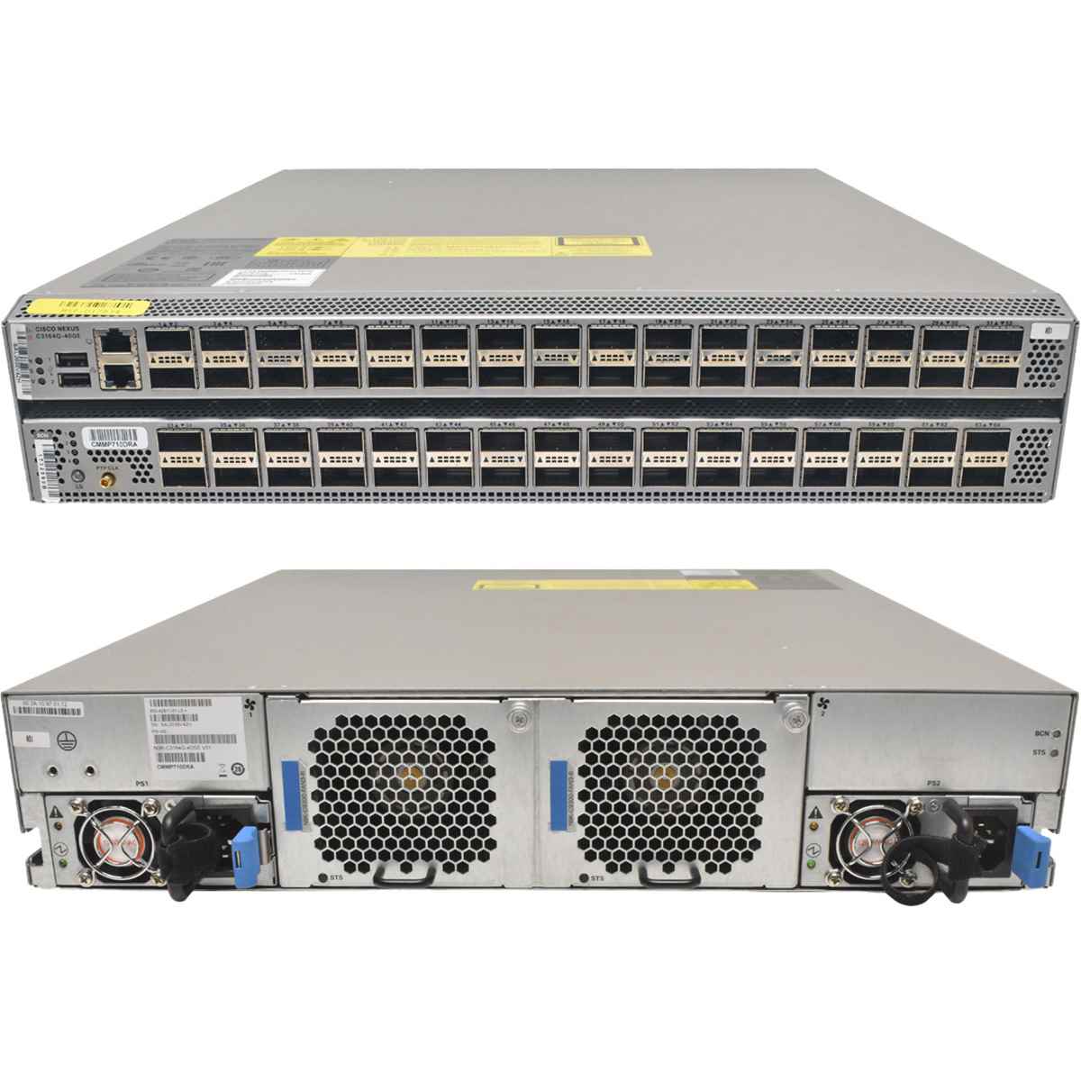 Cisco Nexus N3K-C3164Q-40GE 64-Port 40G QSFP+ 2U Ethernet Switch +Rack Ears Cisco Nexus N3K-C3164Q-40GE 64-Port 40G QSFP+ 2U Ethernet Switch +Rack Ears
