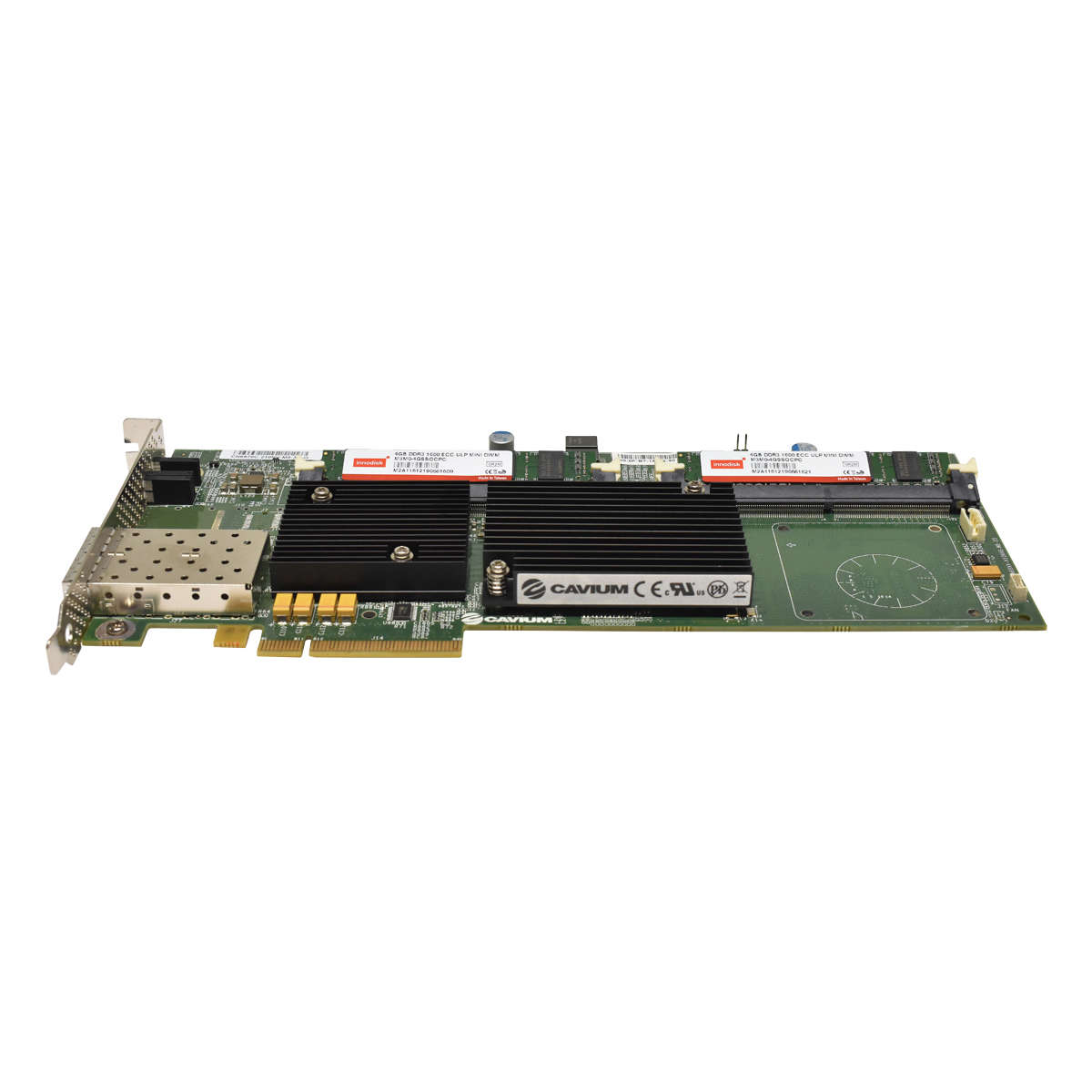 Cavium-CN6870C-210NV-M8-3-0-G-PCIe-x8-Netzwerkkart-003.jpg Cavium CN6870C-210NV-M8-2.0-G PCIe x8 Netzwerkkarte 2x4GB DDR3 Mini Dimm 2x SFP+ Ports