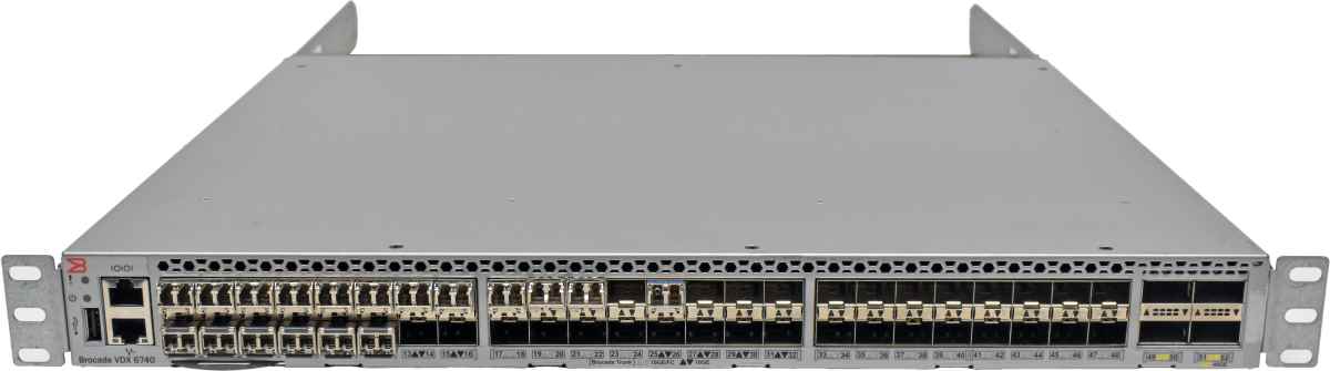 Brocade BR-VDX6740-24-F 48-Port 10G SFP+ Ethernet Switch 4x 40G QSFP+ 18 Mini GBICs