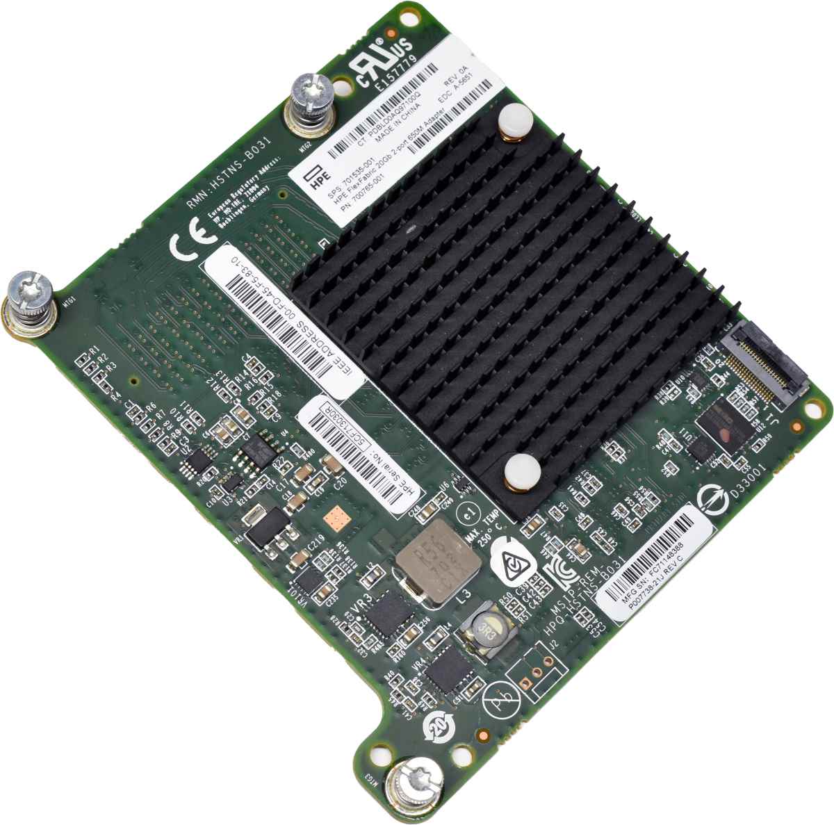 HP FlexFabric 20GB 2-Port 650M Adapter 701535-001 700765-001 HP FlexFabric 20GB 2-Port 650M Adapter 701535-001 700765-001