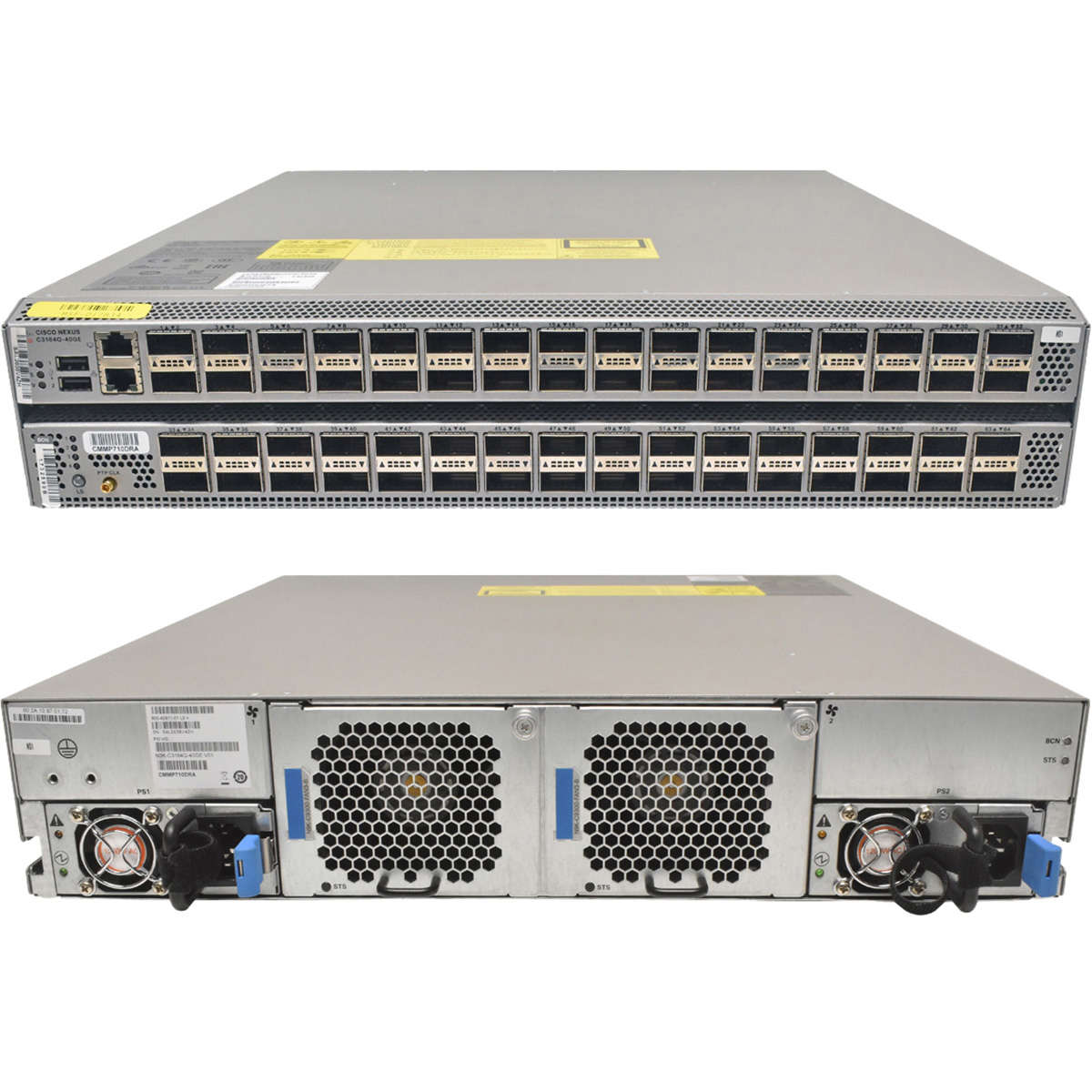 Cisco Nexus N3K-C3164Q-40GE 64-Port 40G QSFP+ 2U Ethernet Switch +Rack Ears