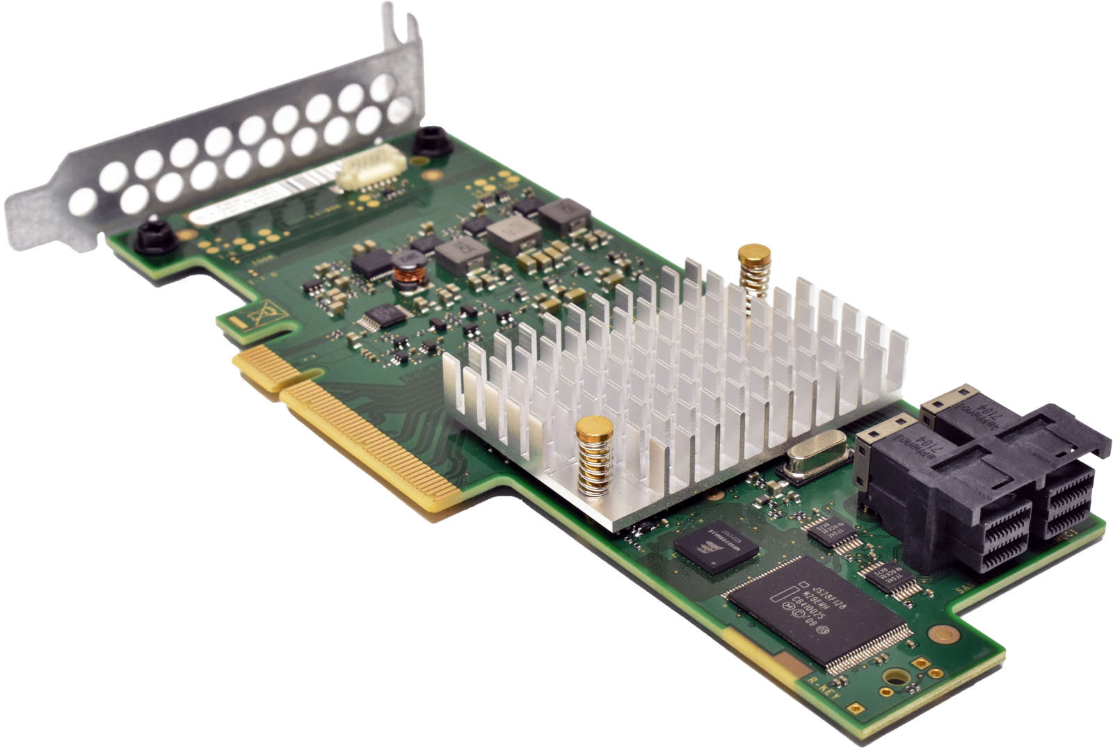 Fujitsu-RAID-Controller-D3327-A12-GS3-A3C40176030-003.jpg Fujitsu RAID Controller D3327-A12 GS3 A3C40176030 PCIe x8 8-Port 2x 12G Mini SAS HD SFF-8643 2x SAS Cable LP