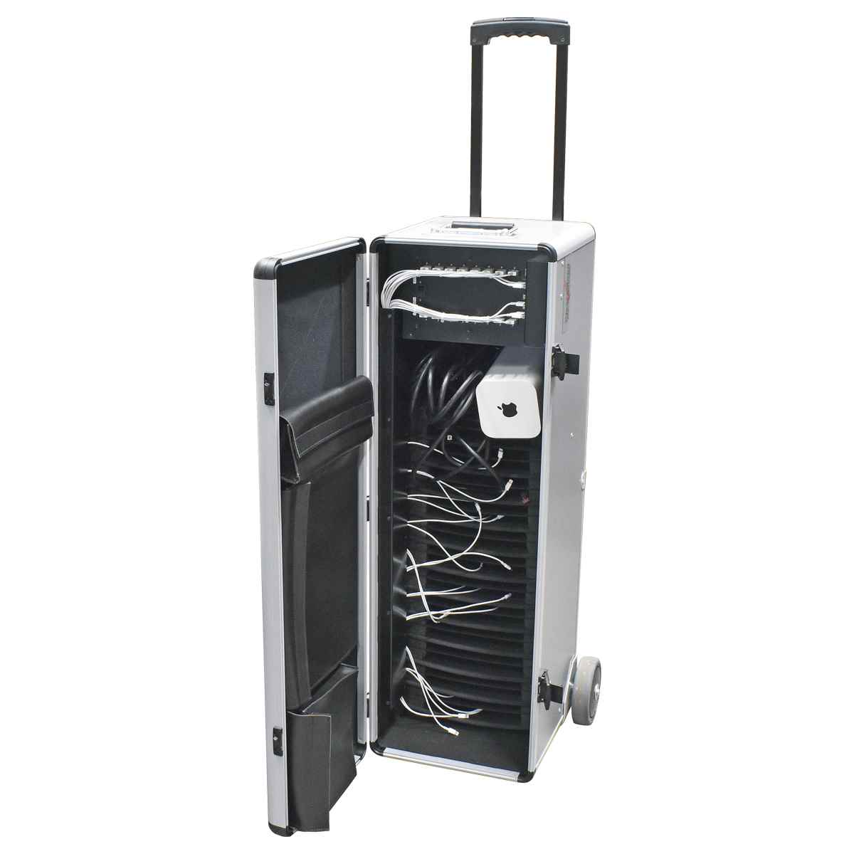 mobile IT Service KlasseMobil S24 Tablet mobile charging station Trolley + Apple AirPort Extreme