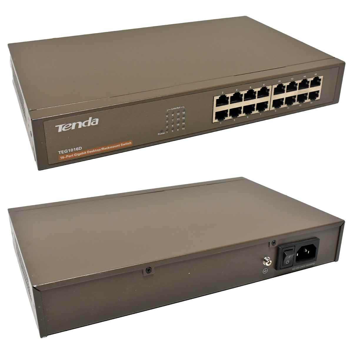 Tenda TEG1016D 16-Port GE Desktop Rackmount Switch Tenda TEG1016D 16-Port GE Desktop Rackmount Switch