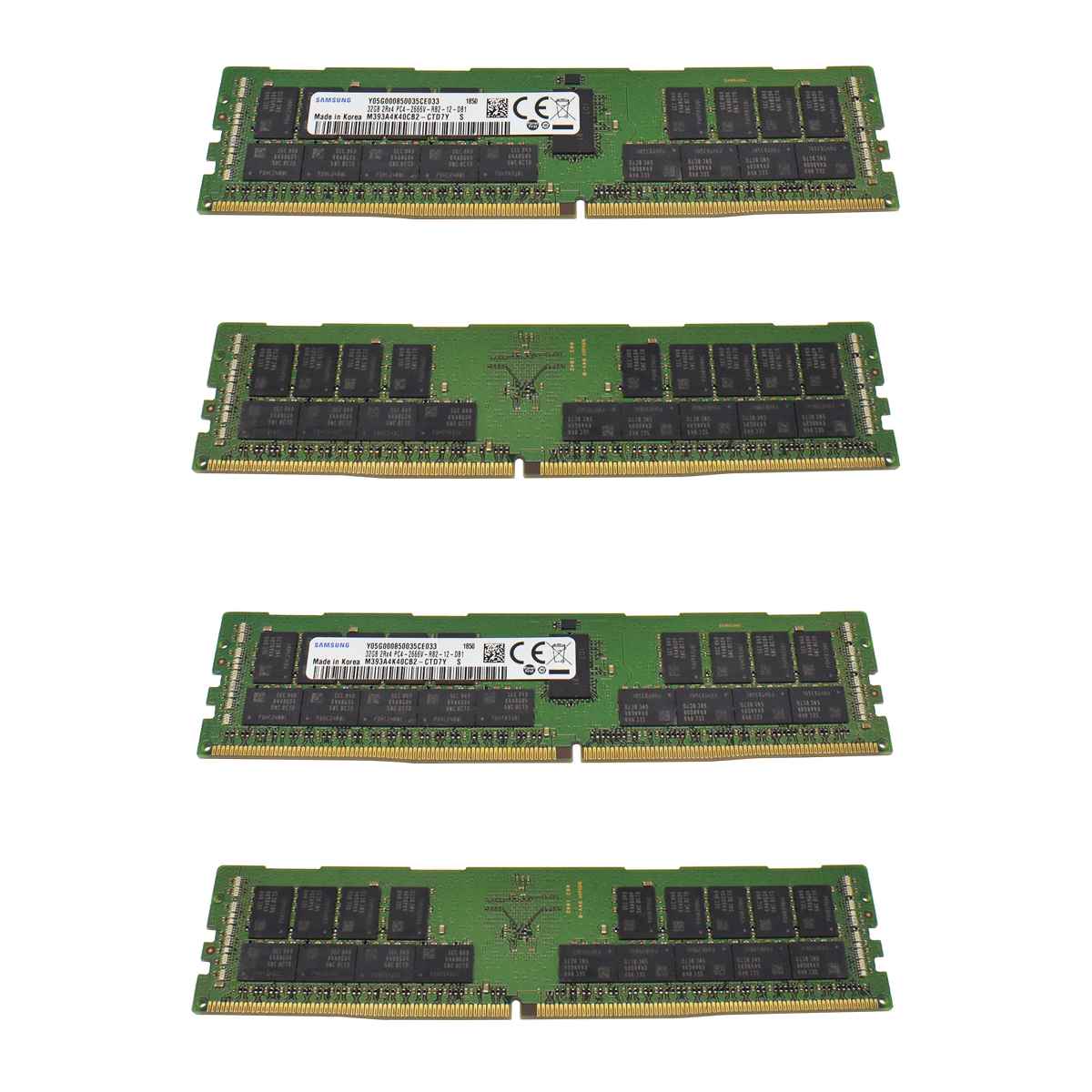 128GB Samsung 4x32GB 2Rx4 PC4-2666V DDR4 RAM M393A4K40CB2-CTD 128GB HP SKhynix 4x32GB 2Rx4 PC4-2666V DDR4 RAM HMA8GR7AFR4N-VK