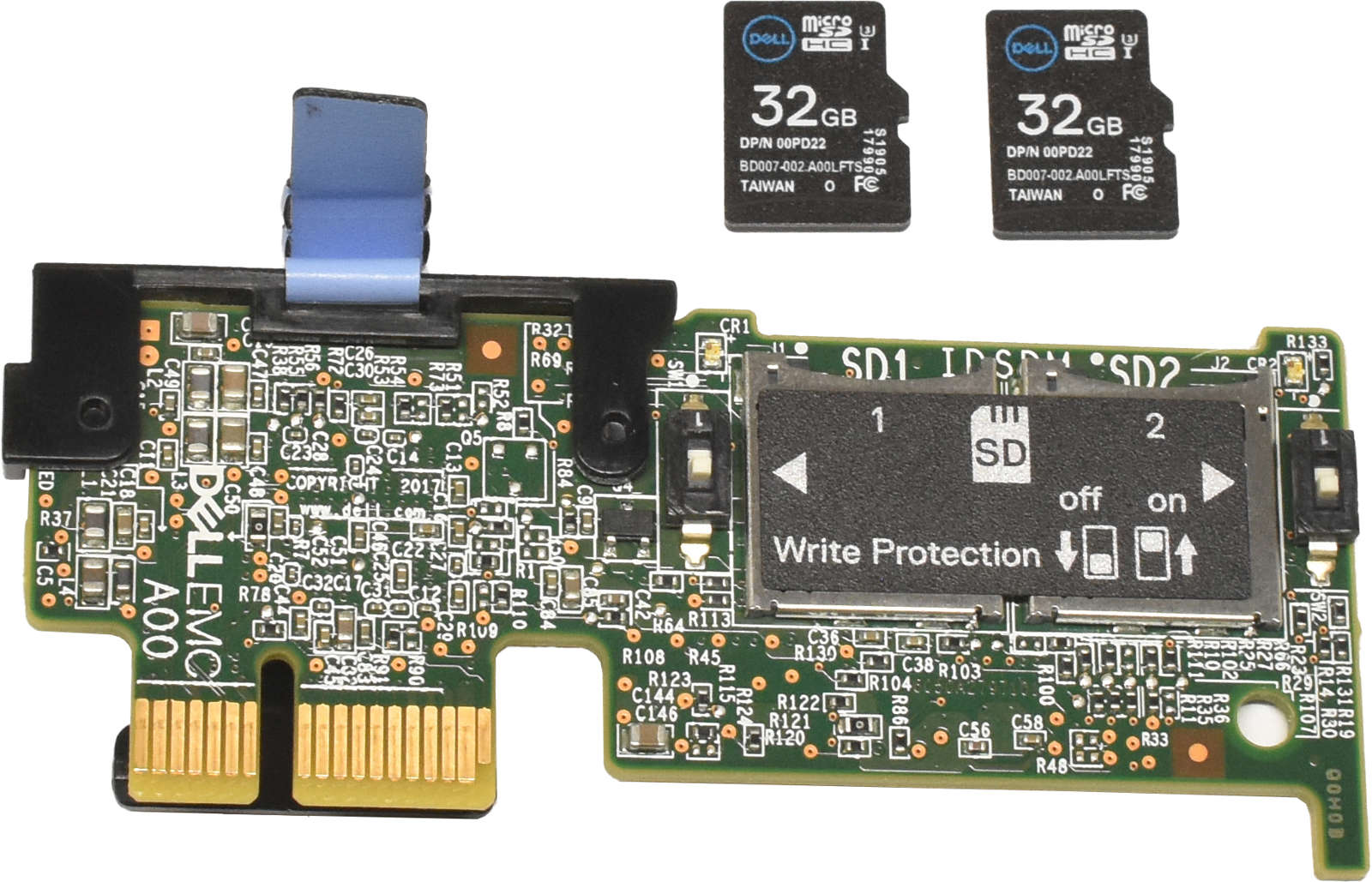 Dell 0RT6JG Dual SD 2x 32GB vFlash Card Reader Module IDSDM for R440 R540 R640 R740 R740xd