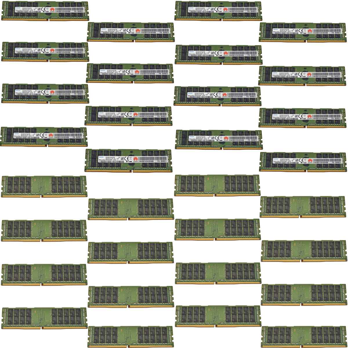 1TB Samsung 32x32GB 2Rx4 PC4-2133P DDR4 M393A4K40BB0-CPB RAM 512GB Huawei Samsung 16x 32GB 2Rx4 PC4-2400T-R DDR4 M393A4K40BB1-CRC MPN:6200224