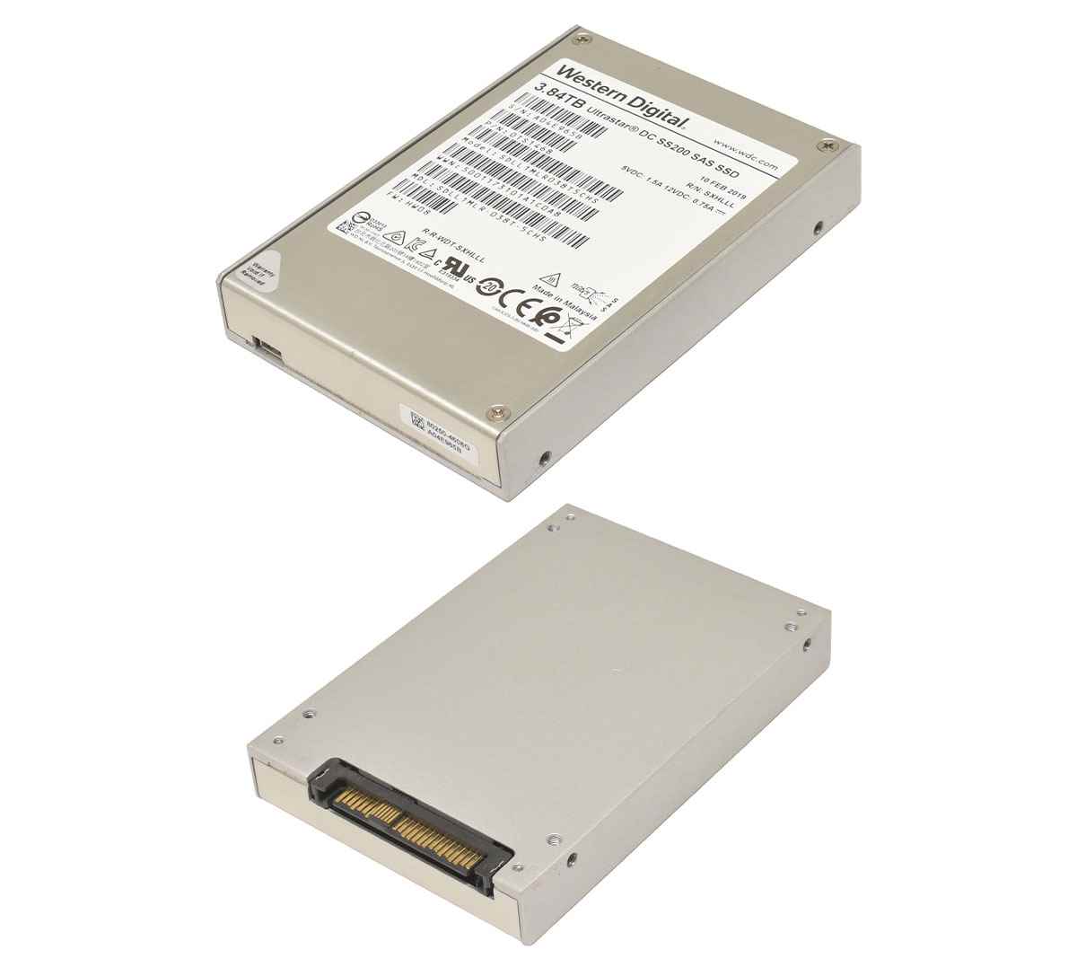 Western Digital Ultrastar DC SS200 3.84TB 2.5" 12G SAS SSD SDLL1MLR038T5CHS 0TS1468 R740 R730