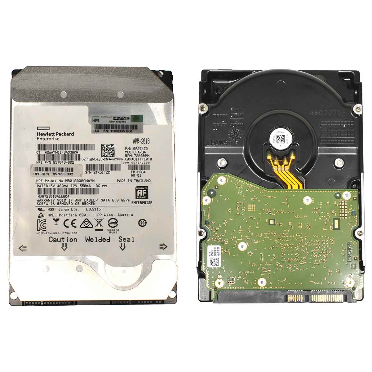 HGST 10TB 3.5" SATA 6G 7.2K HDD Festplatte HUH721010ALE604 PN 0F27472 HPE P/N 857643-002 HGST 10TB 3.5" SATA 6G 7.2K HDD Festplatte HUH721010ALE604 PN 0F27472 HPE P/N 857643-002