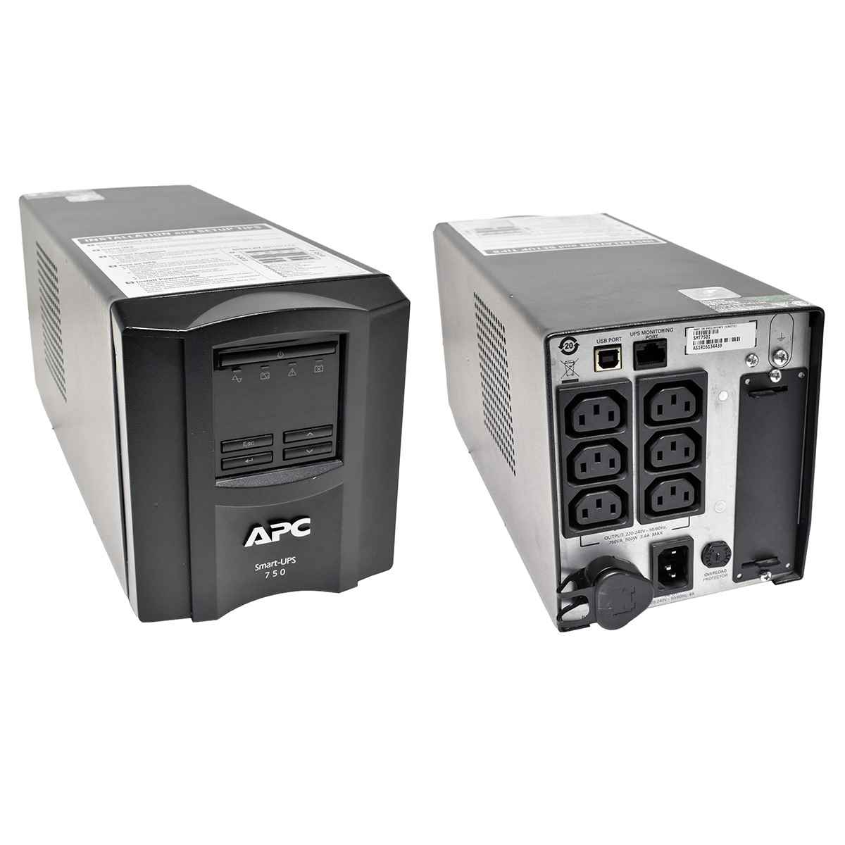 APC Smart-UPS 750 SMT750I 750VA 500W 6x IEC 320 C13 no Batteries APC Smart-UPS 750 SMT750I 750VA 500W 6x IEC 320 C13 no Batteries