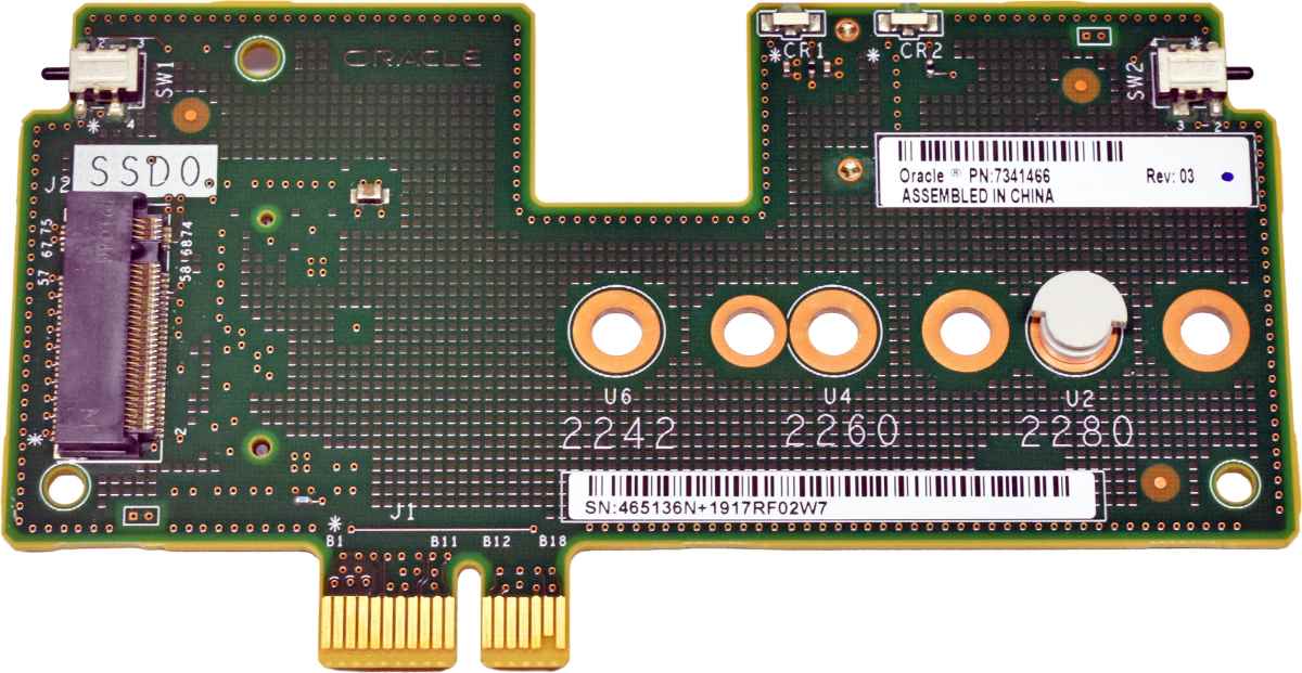 Oracle 7341466 Dual M.2 SSD Carrier Board no SSDs