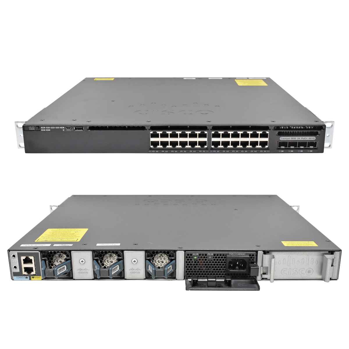 Cisco Catalyst WS-C3650-24PS-L 24-Port Gigabit PoE+ Switch 4 x SFP 2x mini GBIC Cisco Catalyst WS-C3650-24PS-L 24-Port Gigabit PoE+ Switch 4 x SFP 2x mini GBIC