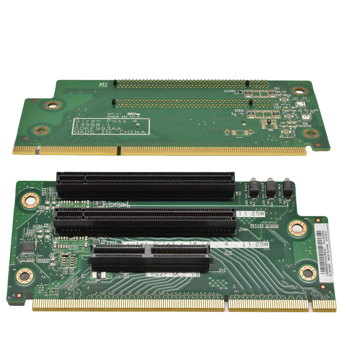 IBM Lenovo Slot Riser Board 2x PCIe x16 1x ML2 x8 Gen3 00KA630