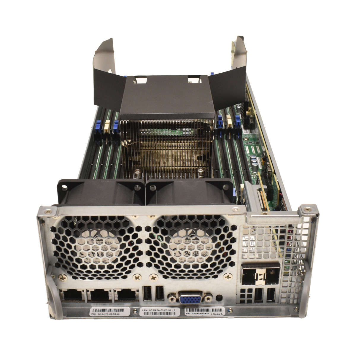 Supermicro-Node-Server-X9DRT-HF-J-NI22-no-CPU-no-P-003.jpg Supermicro Node Server X9DRT-HF+J-NI22 no CPU no PC4 1x Heatsink 1x 10GbE SFP+ CSE-217B