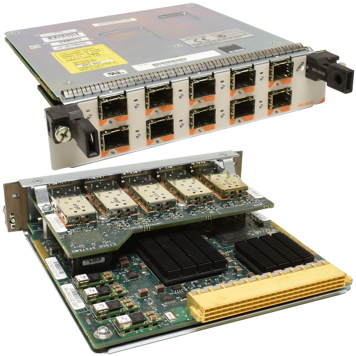 Cisco SPA-10X1GE V02 10 Port Gigabit Ethernet SFP Shared Port Adapter 800-23464-03 Cisco SPA-10X1GE V02 10 Port Gigabit Ethernet SFP Shared Port Adapter 800-23464-03