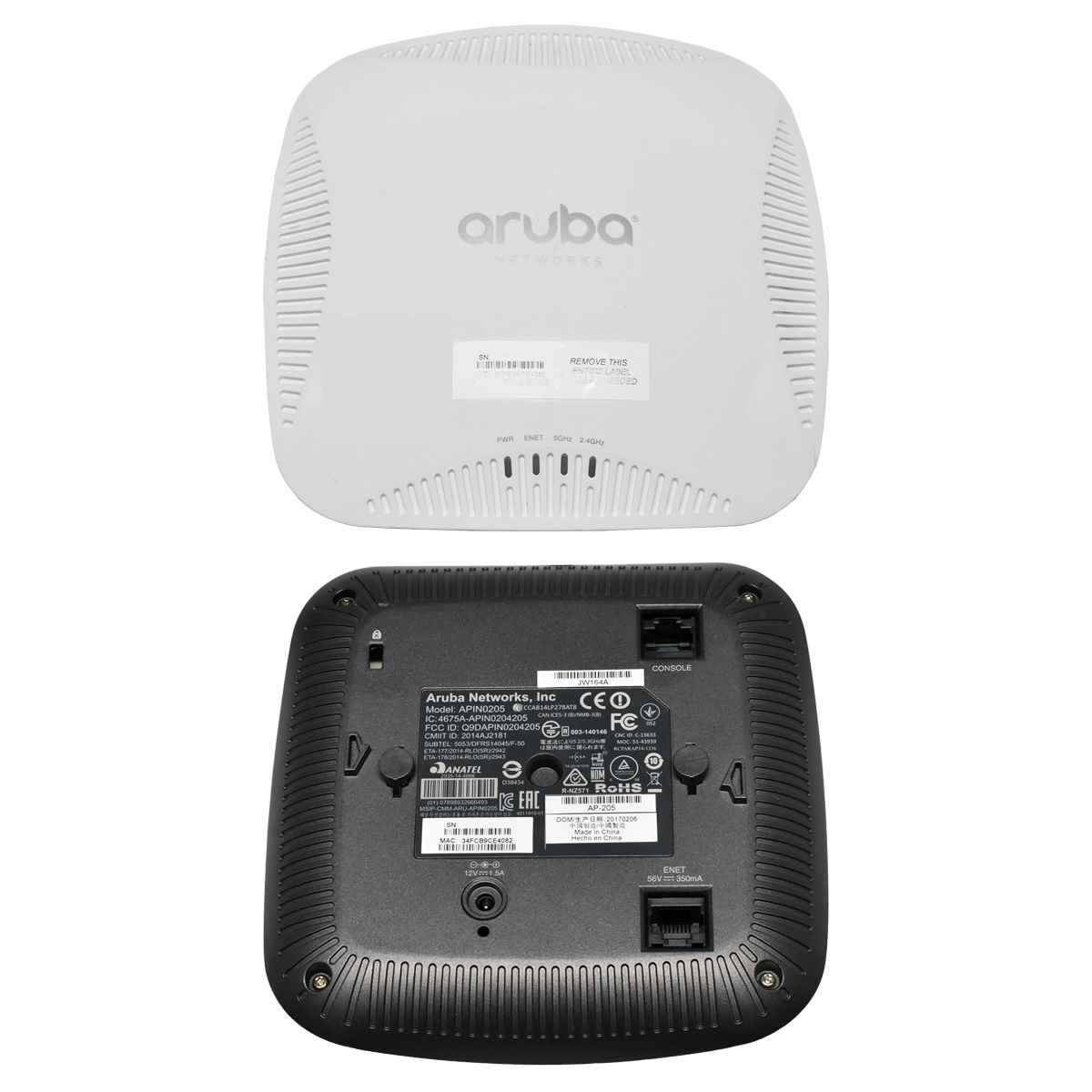 Aruba AP-205 APIN0205 Access Point 802.11ac 2.4-GHz / 5-GHz 802.11n 2x2:2 WLAN Access Point